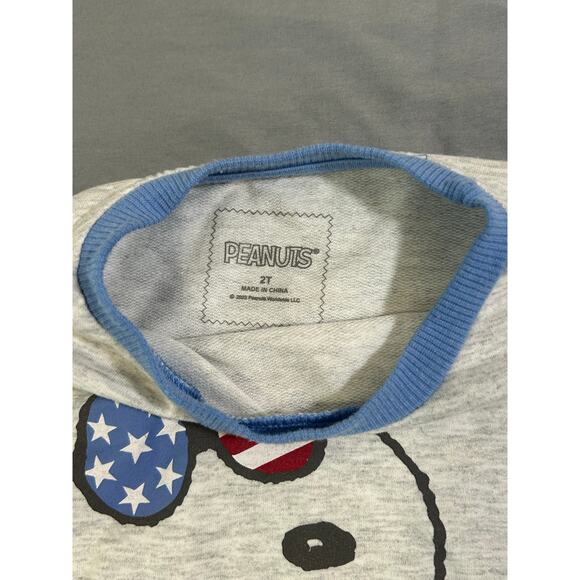 Peanuts 2T Grey and Blue Snoopy Tshirt - Picture 2 of 3